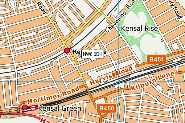 NW6 6DH map - OS VectorMap District (Ordnance Survey)