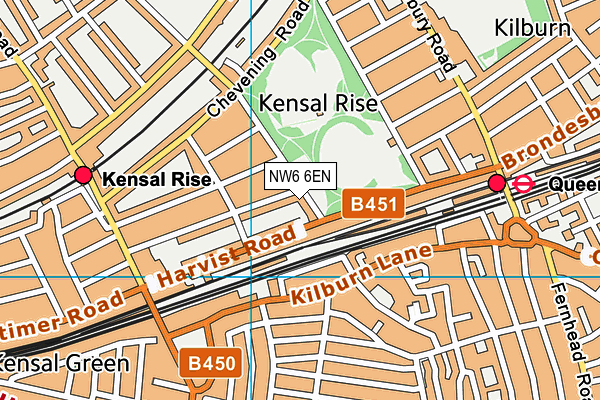 NW6 6EN map - OS VectorMap District (Ordnance Survey)