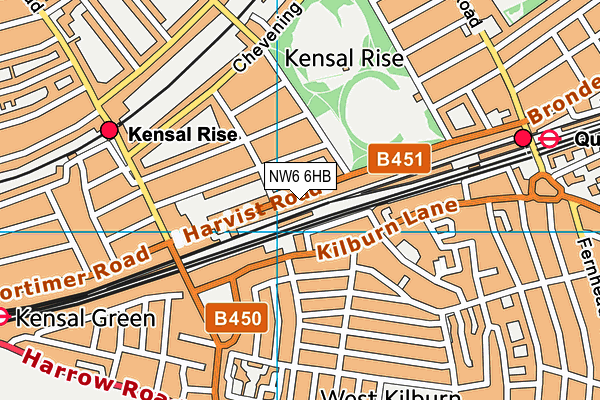 NW6 6HB map - OS VectorMap District (Ordnance Survey)