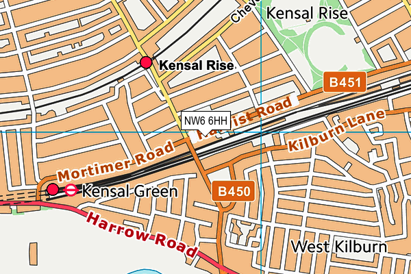 NW6 6HH map - OS VectorMap District (Ordnance Survey)