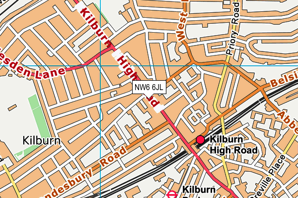 Map of KILBURN NS LTD at district scale