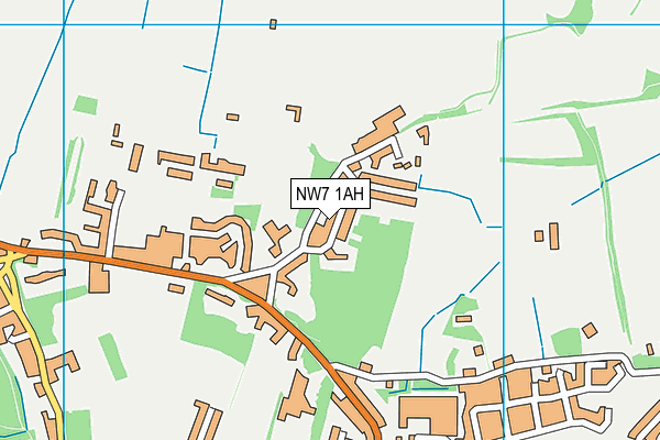 NW7 1AH map - OS VectorMap District (Ordnance Survey)