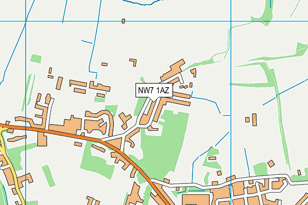NW7 1AZ map - OS VectorMap District (Ordnance Survey)