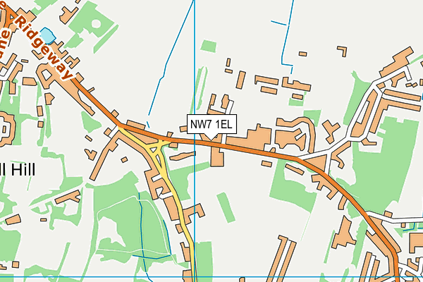NW7 1EL map - OS VectorMap District (Ordnance Survey)