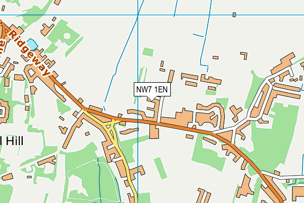 NW7 1EN map - OS VectorMap District (Ordnance Survey)