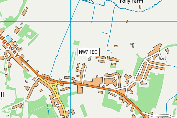 NW7 1EQ map - OS VectorMap District (Ordnance Survey)