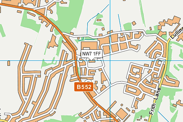 NW7 1FF map - OS VectorMap District (Ordnance Survey)