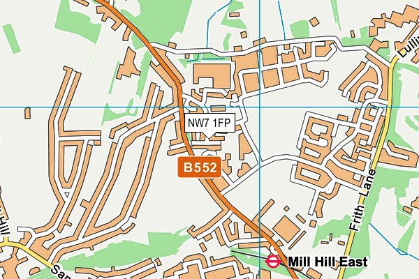 NW7 1FP map - OS VectorMap District (Ordnance Survey)