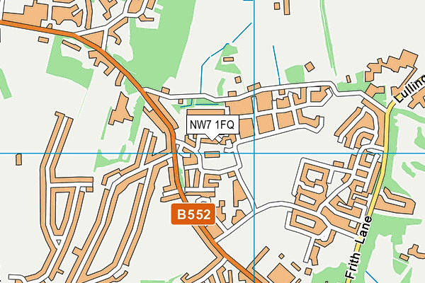 NW7 1FQ map - OS VectorMap District (Ordnance Survey)
