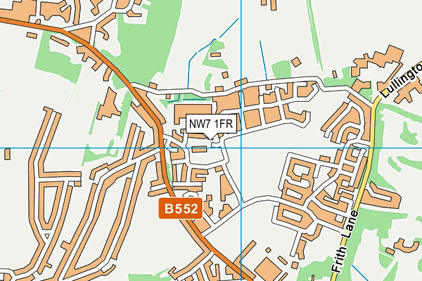 NW7 1FR map - OS VectorMap District (Ordnance Survey)
