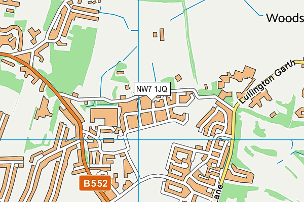 NW7 1JQ map - OS VectorMap District (Ordnance Survey)