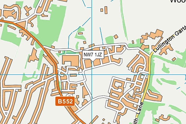NW7 1JZ map - OS VectorMap District (Ordnance Survey)