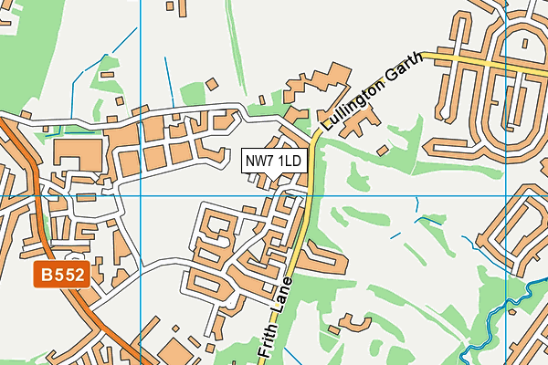 NW7 1LD map - OS VectorMap District (Ordnance Survey)