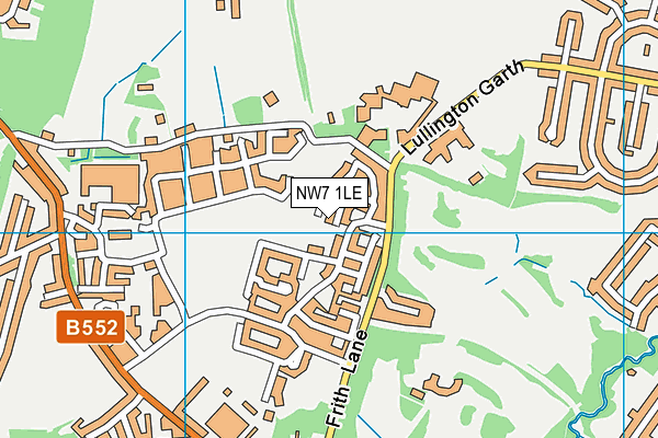 NW7 1LE map - OS VectorMap District (Ordnance Survey)