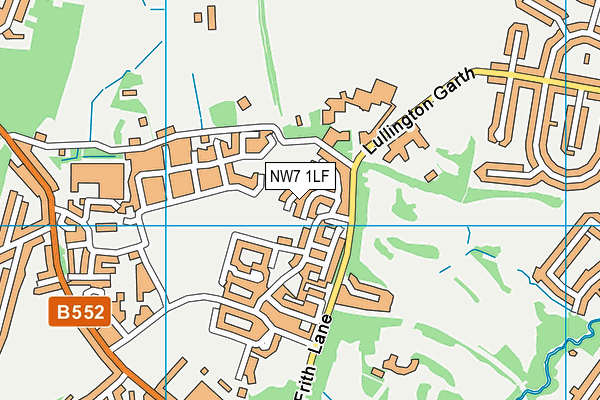 NW7 1LF map - OS VectorMap District (Ordnance Survey)