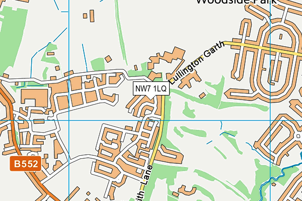 NW7 1LQ map - OS VectorMap District (Ordnance Survey)