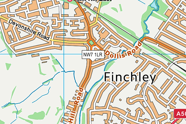 NW7 1LR map - OS VectorMap District (Ordnance Survey)