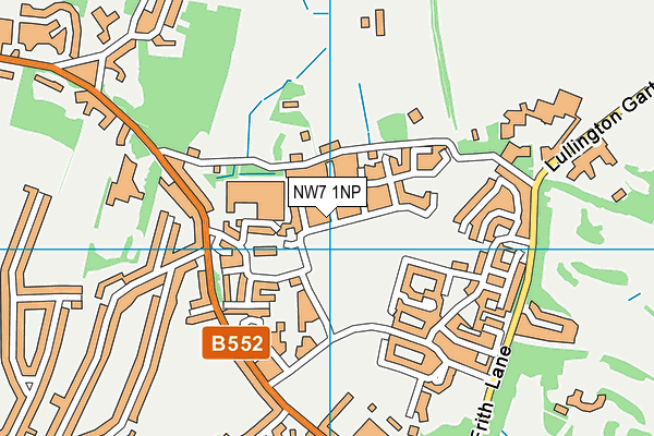 NW7 1NP map - OS VectorMap District (Ordnance Survey)