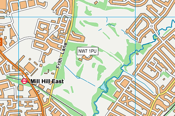 Finchley Golf Club map (NW7 1PU) - OS VectorMap District (Ordnance Survey)