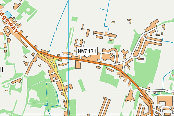 NW7 1RH map - OS VectorMap District (Ordnance Survey)