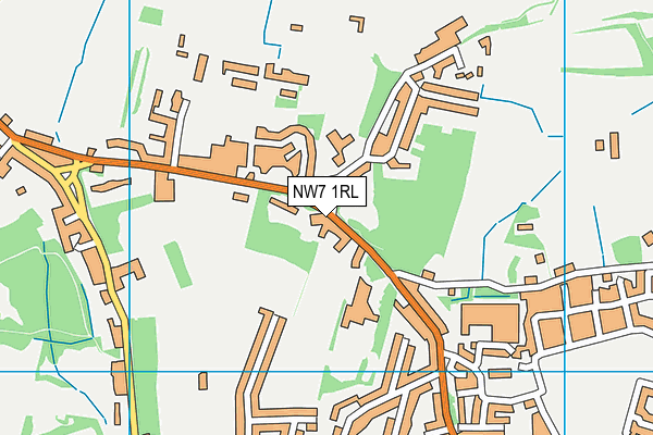 NW7 1RL map - OS VectorMap District (Ordnance Survey)