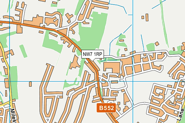 NW7 1RP map - OS VectorMap District (Ordnance Survey)