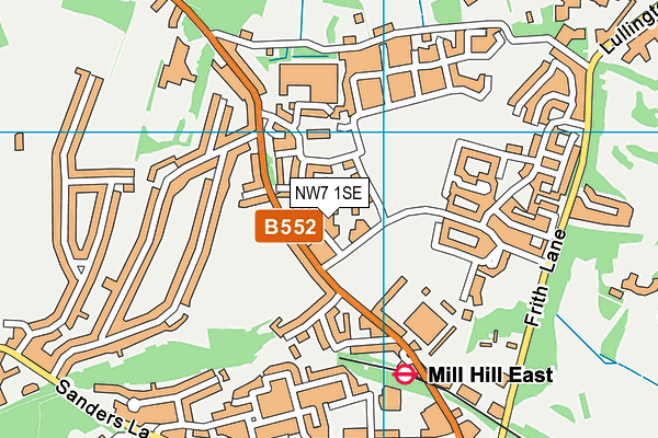 NW7 1SE map - OS VectorMap District (Ordnance Survey)