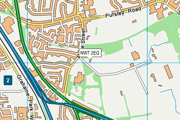 NW7 2EQ map - OS VectorMap District (Ordnance Survey)