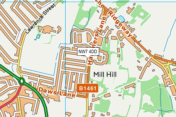 NW7 4DD map - OS VectorMap District (Ordnance Survey)