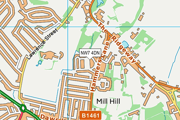 NW7 4DN map - OS VectorMap District (Ordnance Survey)