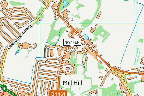 NW7 4EN map - OS VectorMap District (Ordnance Survey)