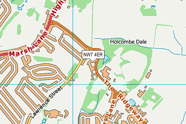 NW7 4ER map - OS VectorMap District (Ordnance Survey)