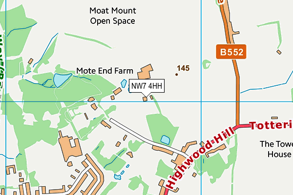 NW7 4HH map - OS VectorMap District (Ordnance Survey)