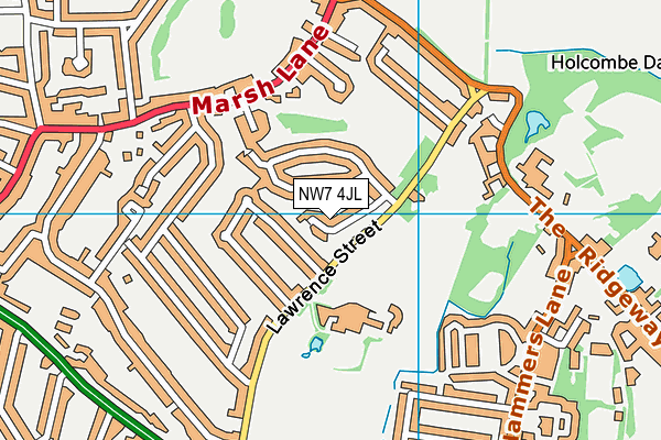 NW7 4JL map - OS VectorMap District (Ordnance Survey)