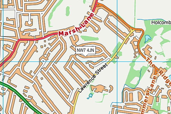 NW7 4JN map - OS VectorMap District (Ordnance Survey)