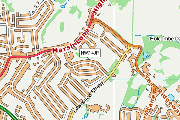 NW7 4JP map - OS VectorMap District (Ordnance Survey)