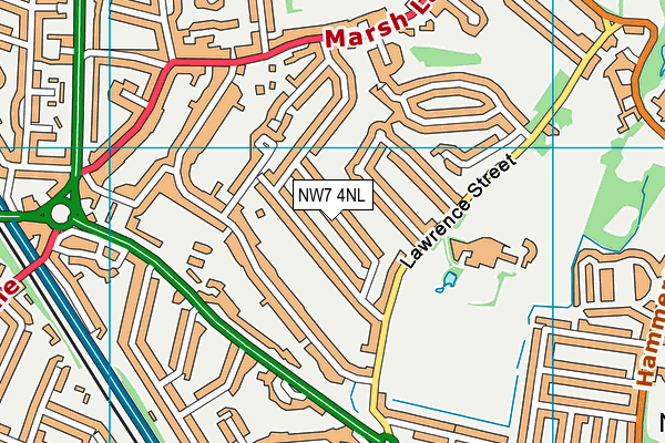 NW7 4NL map - OS VectorMap District (Ordnance Survey)