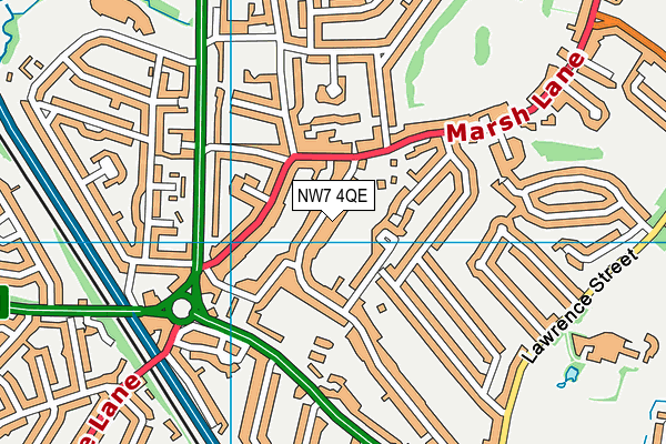 NW7 4QE map - OS VectorMap District (Ordnance Survey)