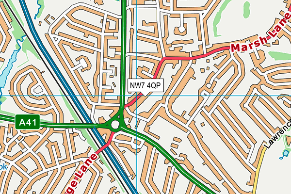 NW7 4QP map - OS VectorMap District (Ordnance Survey)