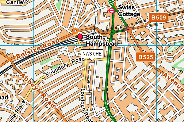 NW8 0HE map - OS VectorMap District (Ordnance Survey)