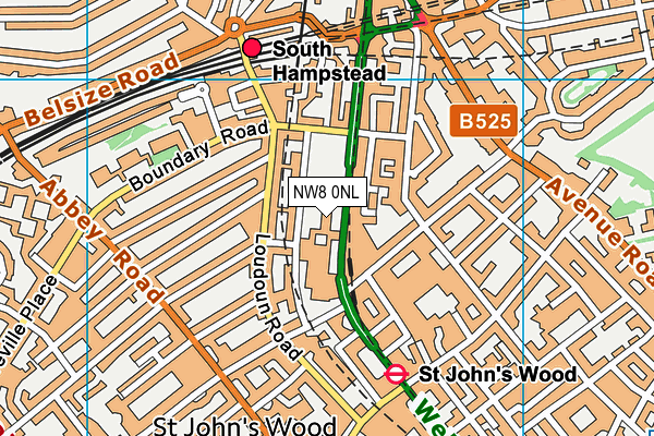 Harris Academy St John's Wood map (NW8 0NL) - OS VectorMap District (Ordnance Survey)