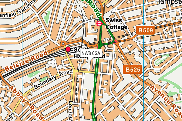 NW8 0SA map - OS VectorMap District (Ordnance Survey)