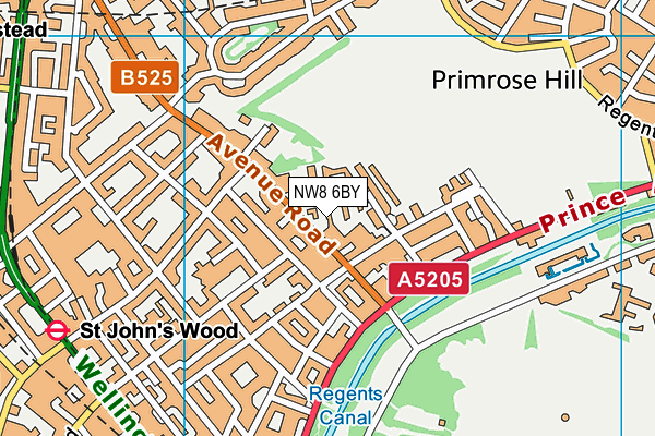 NW8 6BY map - OS VectorMap District (Ordnance Survey)