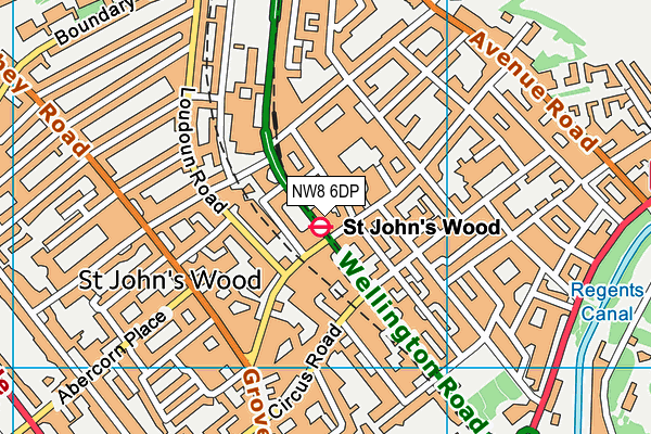 NW8 6DP map - OS VectorMap District (Ordnance Survey)