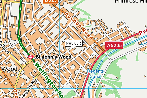 NW8 6LR map - OS VectorMap District (Ordnance Survey)