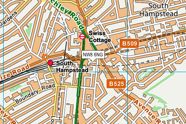 NW8 6NG map - OS VectorMap District (Ordnance Survey)