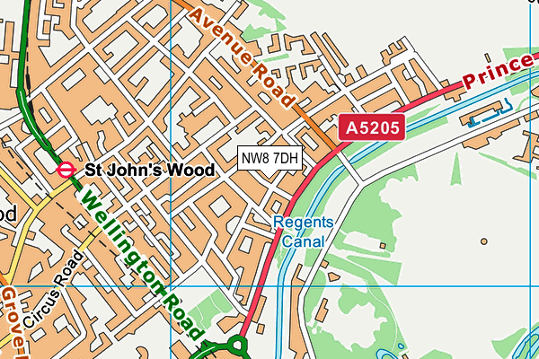 Circle Health Club (St John's Wood) (Closed) map (NW8 7DH) - OS VectorMap District (Ordnance Survey)