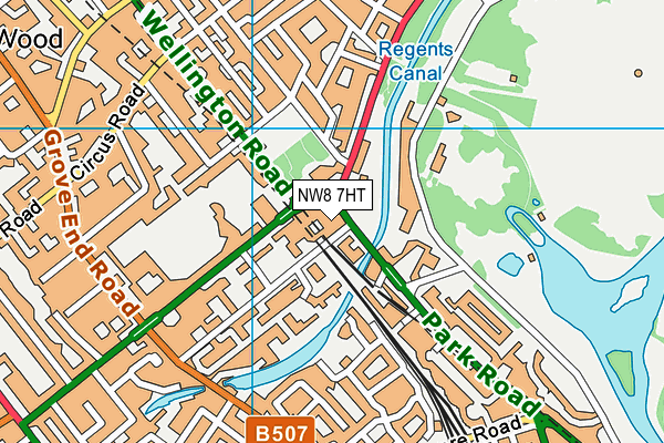 NW8 7HT map - OS VectorMap District (Ordnance Survey)