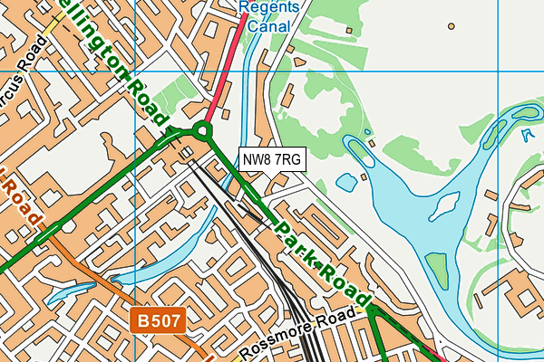 NW8 7RG map - OS VectorMap District (Ordnance Survey)