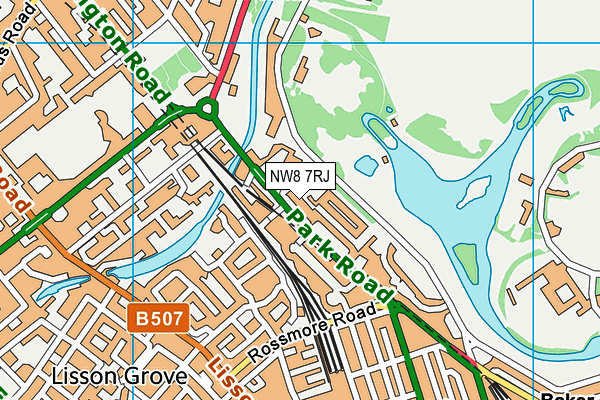 NW8 7RJ map - OS VectorMap District (Ordnance Survey)